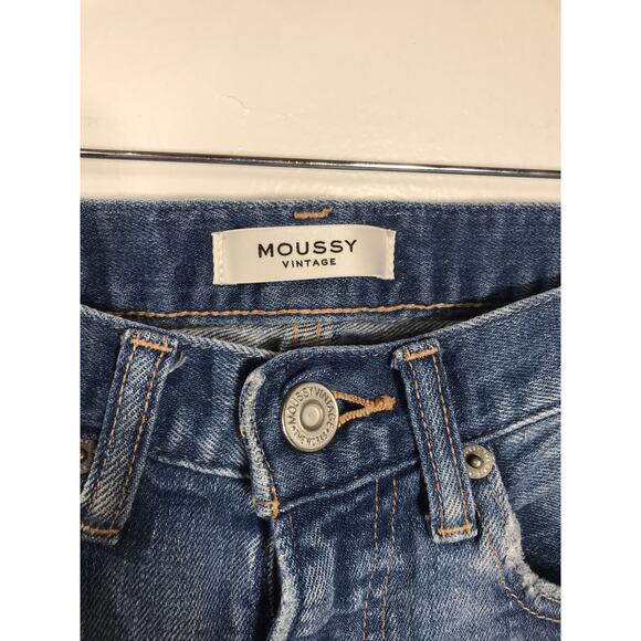 Moussy Ridgewood Women's Jeans Designer Raw Hem Capsule Staple Wardrobe Tapered - Picture 3 of 11
